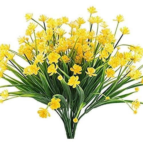 Jonquille Artificiel Faux Faux Plantes Bustes en Plastique Intérieur