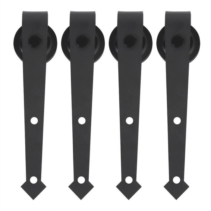 Rail De Porte Coulissante Acier Carbone 1.60 M Noir Mat - Neuf - Marque Sankeytew