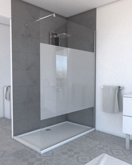 1200x2000x8mm paroi de douche bande central d/époli walk in paroi de fixation Italien avec barre de fixation 1400mm