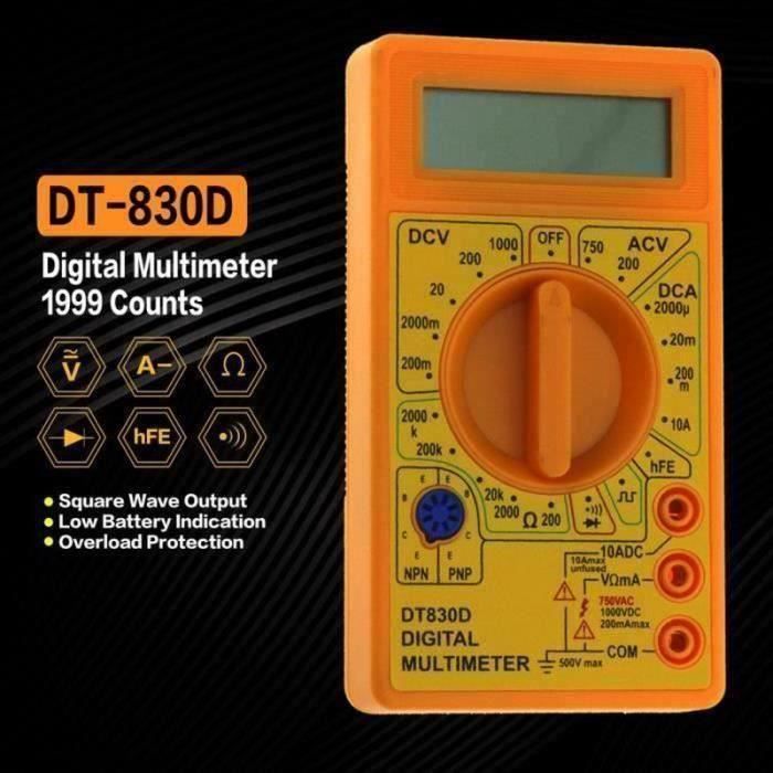 Multimètre Automatique Numérique, TRMS 6000 Comptes (Guide De Bornes