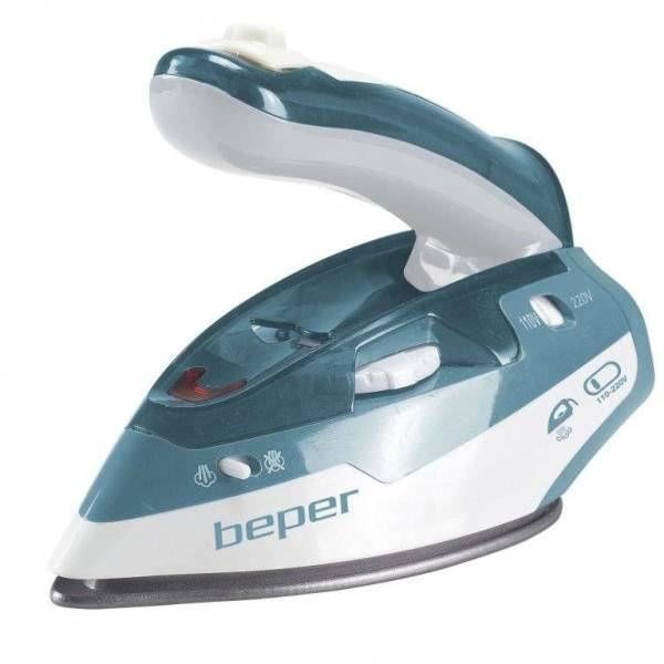 Fer à Repasser de Voyage - BEPER - P204FER200 - Plaque antiadhésive - Double tension - Compact et léger - Beper