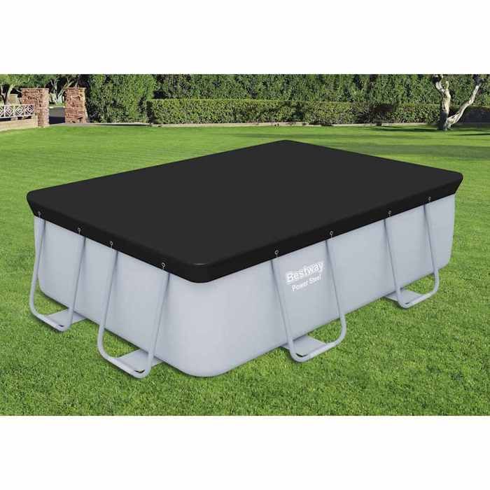 Bestway Couverture de piscine Power Steel Rectangulaire 269x179 cm