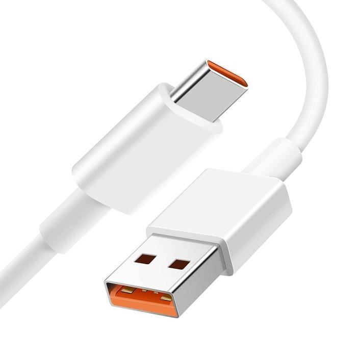 Cable téléphone USB type C (2m), Câble USB C comptatible avec Vivo