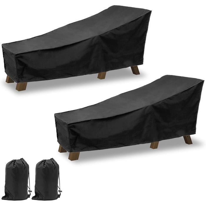 Housses de chaise x4 - Noir - Meuble de jardin - Jardin