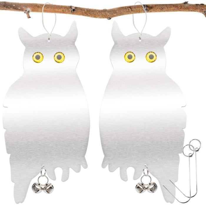 4 Pcs Effaroucheur Oiseaux Réfléchissant avec Clochette Anti Oiseau 4 Pcs Effaroucheur Oiseaux Réfléchissant avec Clochette Anti Oiseau