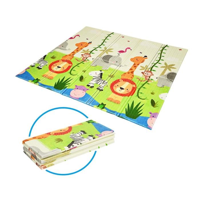 Tapis De Jeu Bébé 180x100x1cm - Mousse Épaissie - Imperméable Et Antidérapant - Double Face