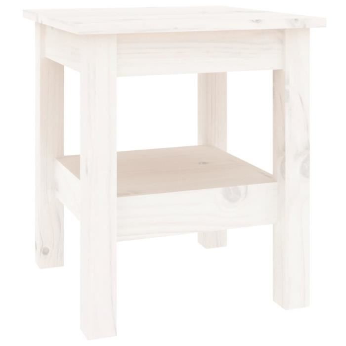 VidaXL Pied De Parasol Blanc Lavé 34 X 40 Cm En Bois Massif - Base Parasol Extérieur