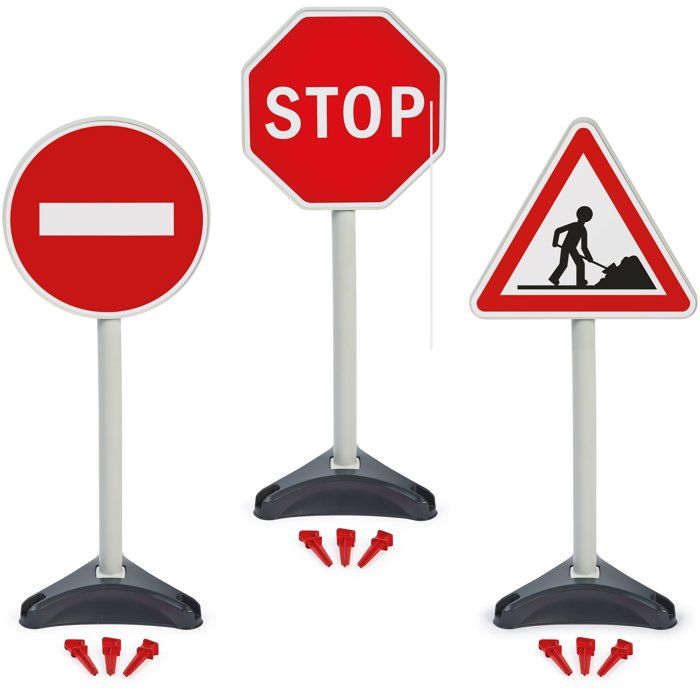 Panels de signalisation Ecoiffier Tp 476 3 panneaux de circulation pour jeu d'imitation Roadworks Neuf - vue 4