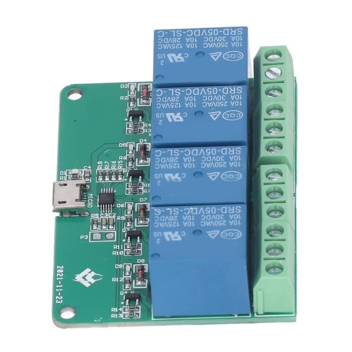 Module Relais 4 Canaux 5V/12V/24V - Optocoupleur Isolé - Compatible Arduino Et Automatisme