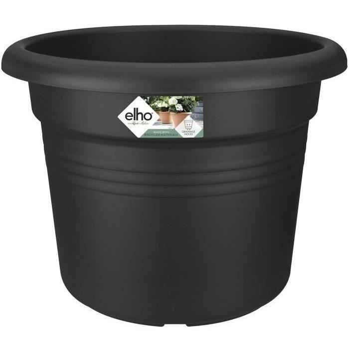 Pot De Fleurs Rond GREEN BASICS - Plastique - Ø40 - Noir