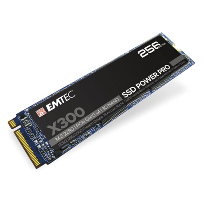 SSD M.2 - EMTEC - X300 Power Pro - 256 Go - PCIe 3.0 x4 - 3D NAND