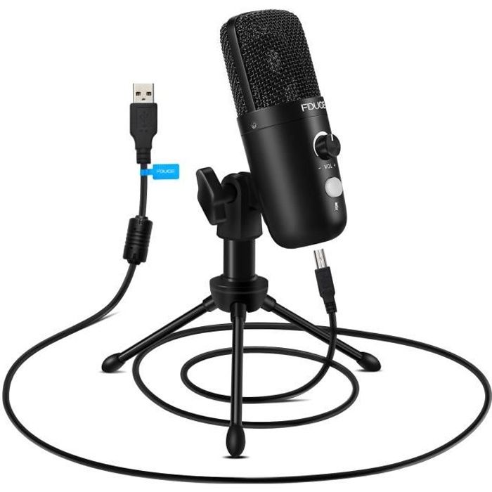 FDUCE Microphone USB avec Trépied pour Enregistrement Vocal et Musical Podcasting Streaming Gaming pour Ordinateur Laptop PC - vue 2