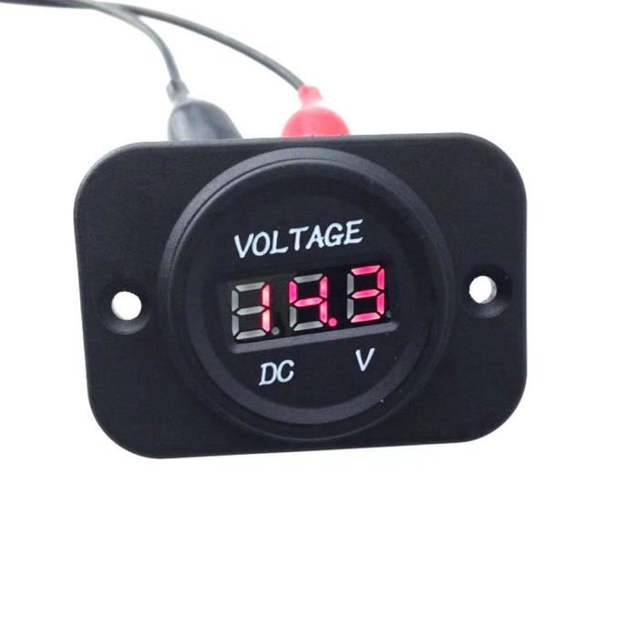Voltmètre étanche Led Panneau Numérique | Batterie... - Grandado