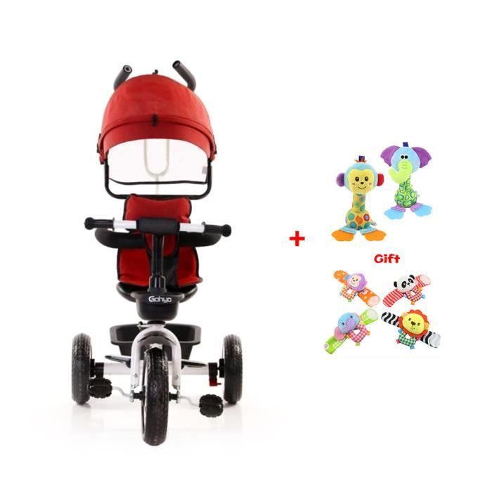 Braxel Tricycle Évolutif 2-5 Ans Avec Roues LED Spider – 3 Positions De Siège, Paniers De Rangement, Capacité 35 Kg – Rouge