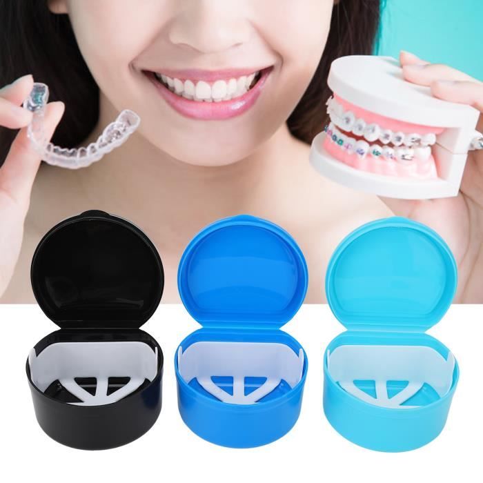 3pcs Boîte à dentier avec panier - Caisse de Stockage de Fausses Dents de Dentier GOTOTOP -ZHU