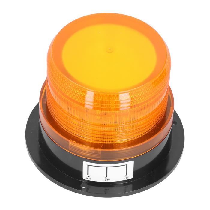Balise Stroboscopique LED Ambre HQRP - Support Magnétique, 12-24V - Neuf