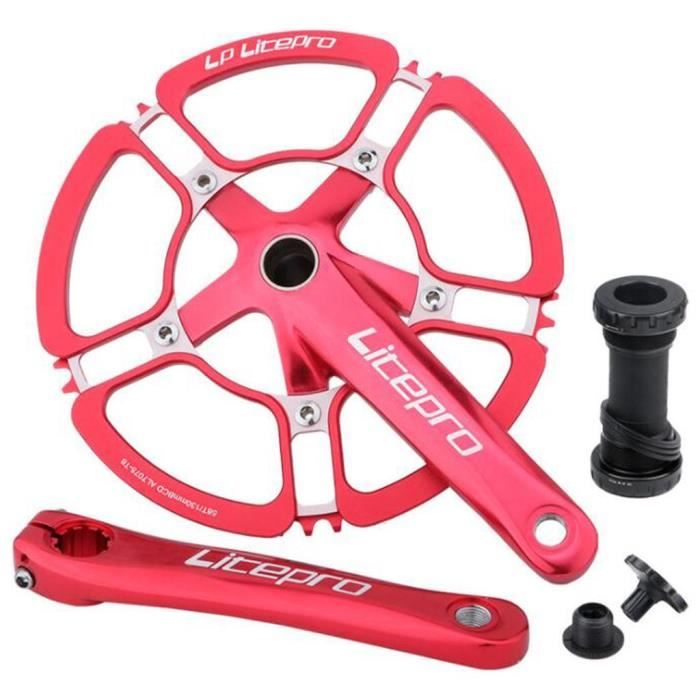 Pédalier Vélo Piste Miche Pistard - Monovitesse, Noir, 175 Mm, Plateau 51 Dents - Italie