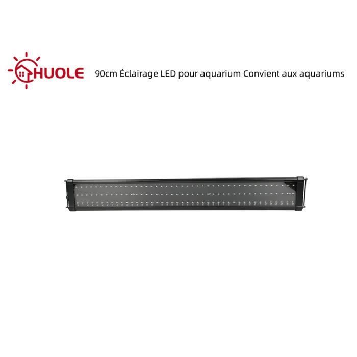 Meilleurs prix pour Éclairage LED pour aquarium HUOLE 90cm - Noir - Convient aux aquariums de 90 cm à 110 cm