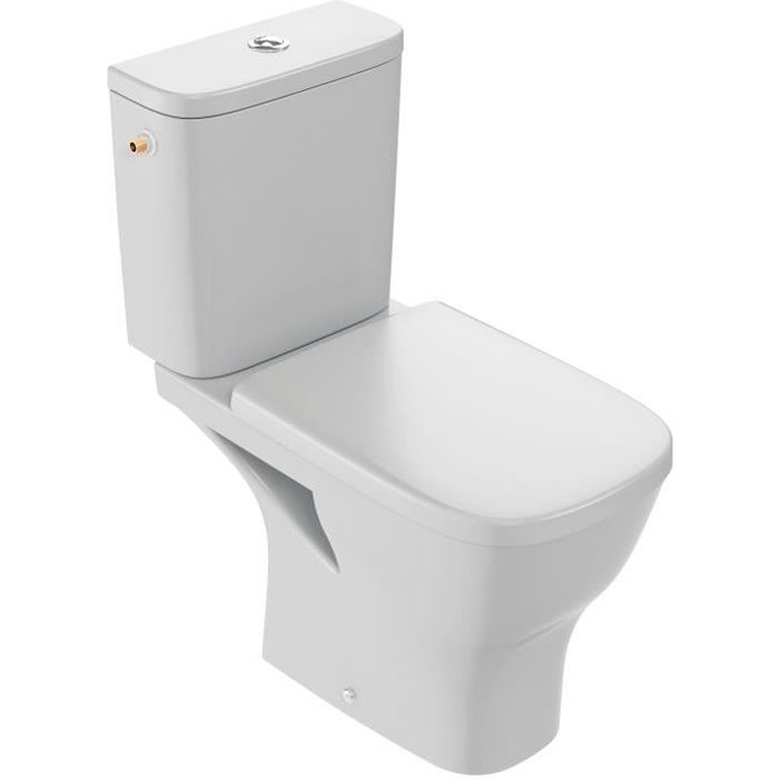 JACOB DELAFON Pack WC au sol sans Bride Struktura E76003-00 3/6L, Blanc