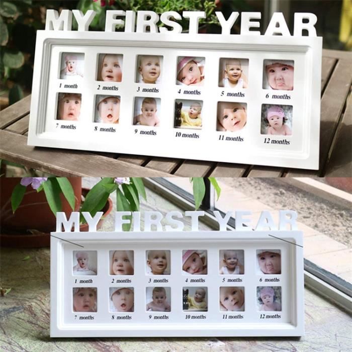 Ma première année, cadre photo personnalisé. Cadeau de premier  anniversaire, souvenir de bébé nouveau-né -  France