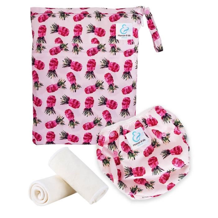 Kit Baignade Bebe Couche Maillot De Bain Lavable Sac Impermeable Inserts Pineapple Cdiscount Puericulture Eveil Bebe