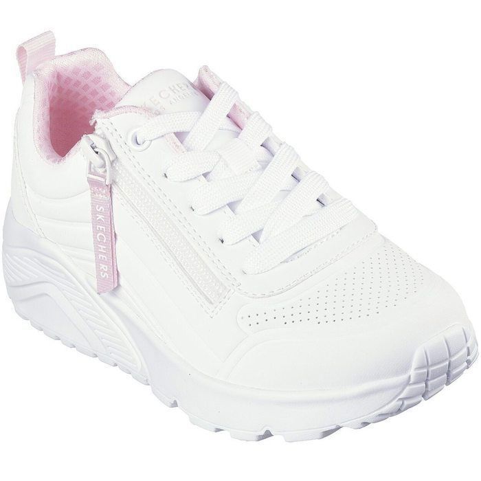 Skechers Chaussures pour Fille - SKECHERS Uno Lite - Fermeture Zip - Blanc