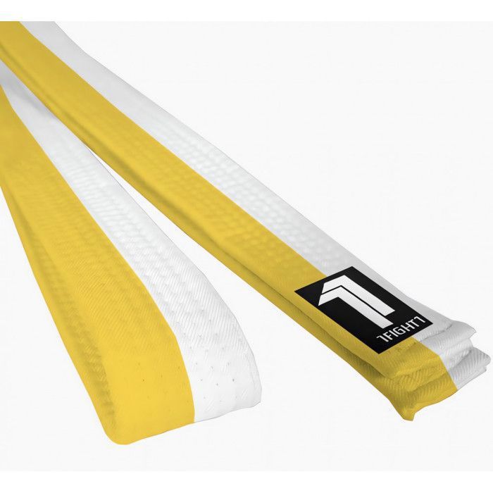 1FIGHT1, Ceinture blanche et jaune en coton Cdiscount Sport