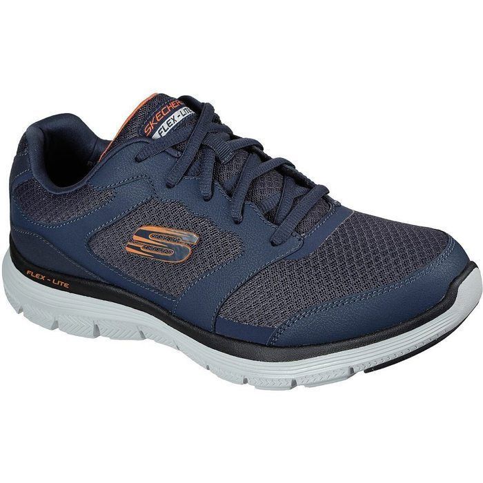 Skechers Basket Skechers - 117935 - Bleu - Homme - Synthétique - Lacets - Plat