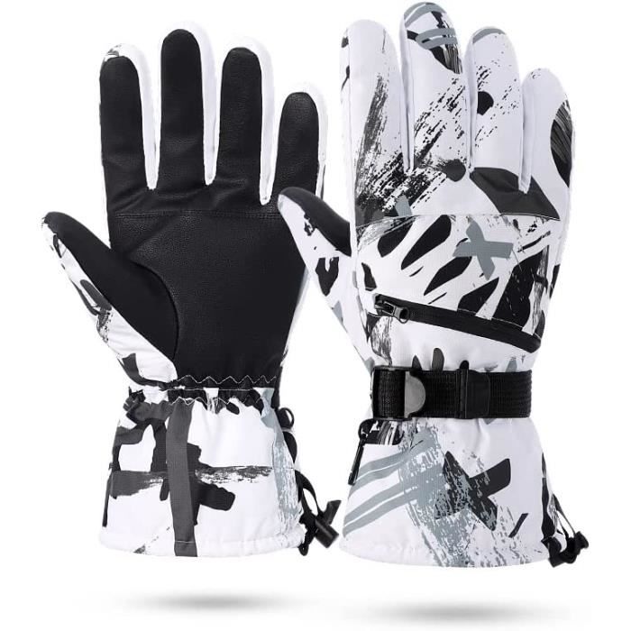 1 paire Gants de neige, gants thermiques d'hiver pour hommes et femmes, Gants de neige et de ski - Taille S