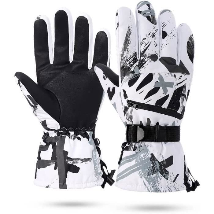 1 paire Gants de neige gants thermiques dhiver pour hommes et femmes Gants de neige et de ski - Taille S