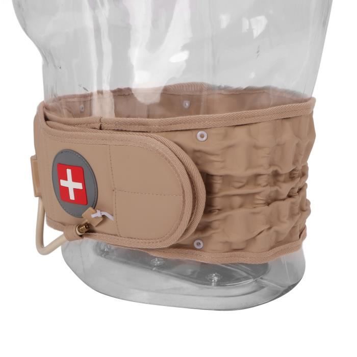 Ceinture dorsale de decompression Ceinture de traction lombaire gonflable pour ameliorer la douleur hygiene fuites Kaki Mxzzand Cdiscount Sante Mieux vivre