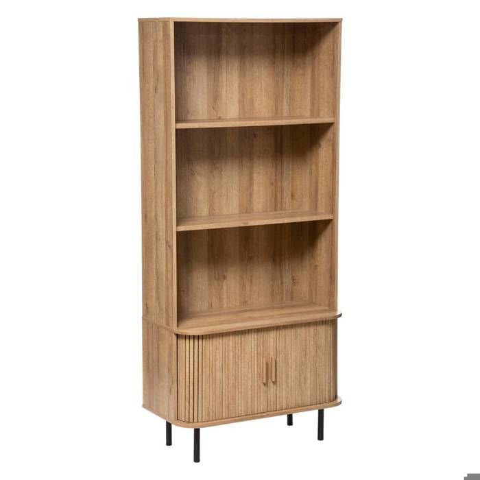 Bibliothèque 2 portes Colva effet chêne 80x180cm - Atmosphera Créateur dintérieur Bibliothèque 2 portes Colva effet chêne 80x180cm - Atmosphera Créateur dintérieur