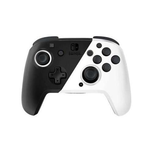 Manette filaire Pdp Faceoff Deluxe Noir et blanc pour Nintendo Switch