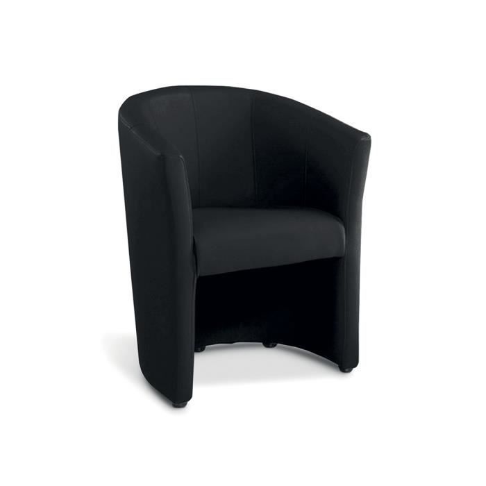 fauteuil de salon confortable noir - price factory - kyoto - contemporain - design - 64x81x61