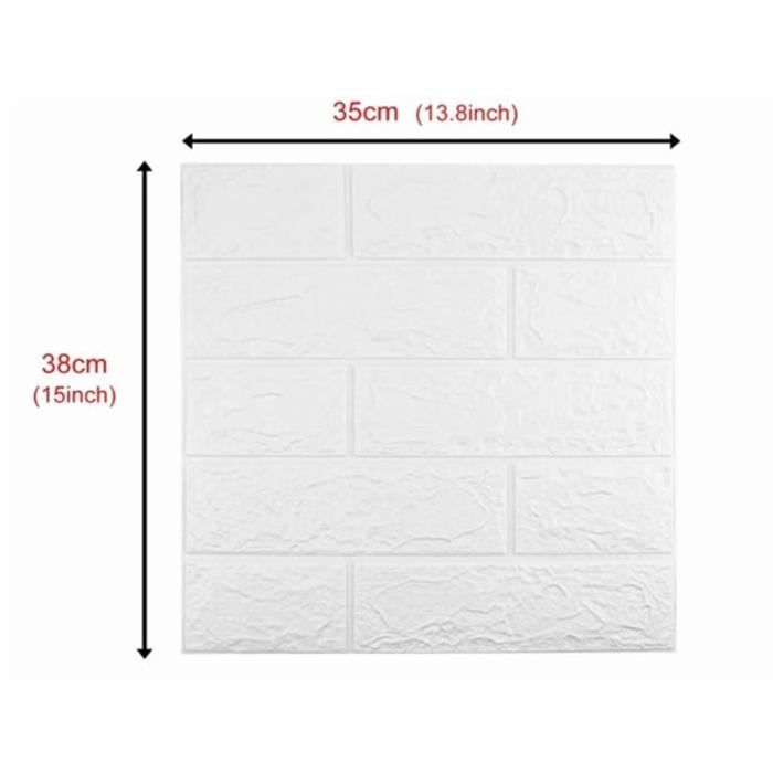 QYANPEN Papier Peint en Brique 3D, carrelage Mural Auto-adhésif 33 pi x 2,3 pi