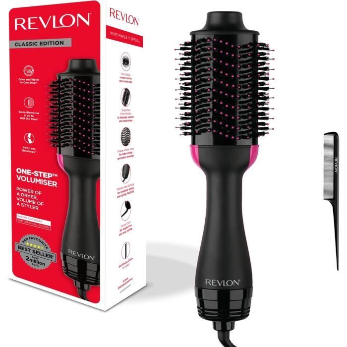 Brosse soufflante et volumisante - REVLON - Salon One‑Step - Ovale 2 en 1 - Séchage & coiffage -30% frisottis
