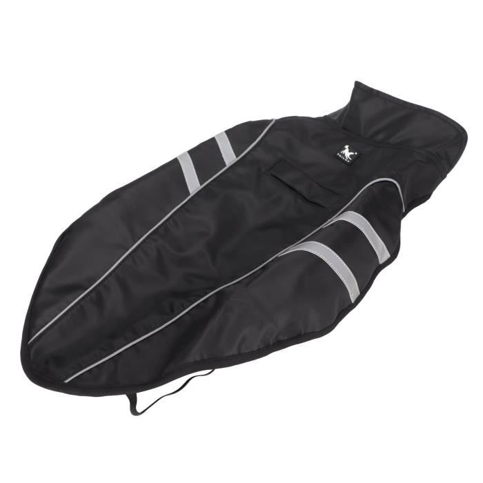 Meilleurs prix pour Imperméable Chien Réfléchissant Poncho Avec Manches Élastiquées - SALUTUYA - Noir - Imperméable