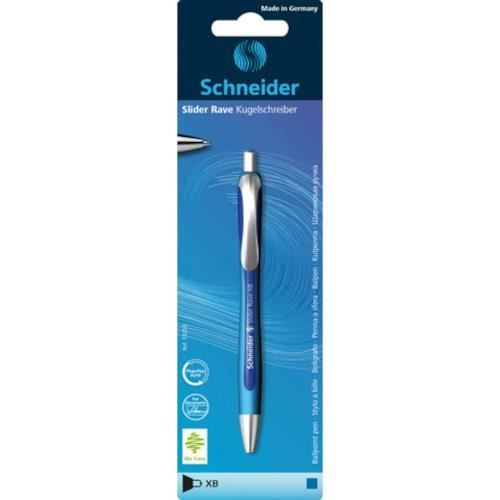Stylo à Bille Schneider OFFICE - Mine M Bleue, Clip Acier, Rechargeable