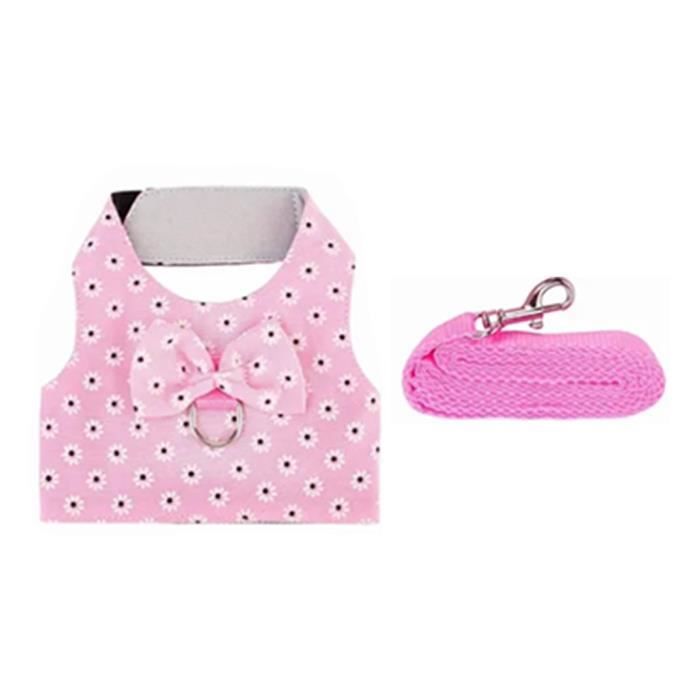 Comparer les prix de Laisse de harnais de lapin - SHIPENOPHY - Réglable - Doux - Léger - Rose