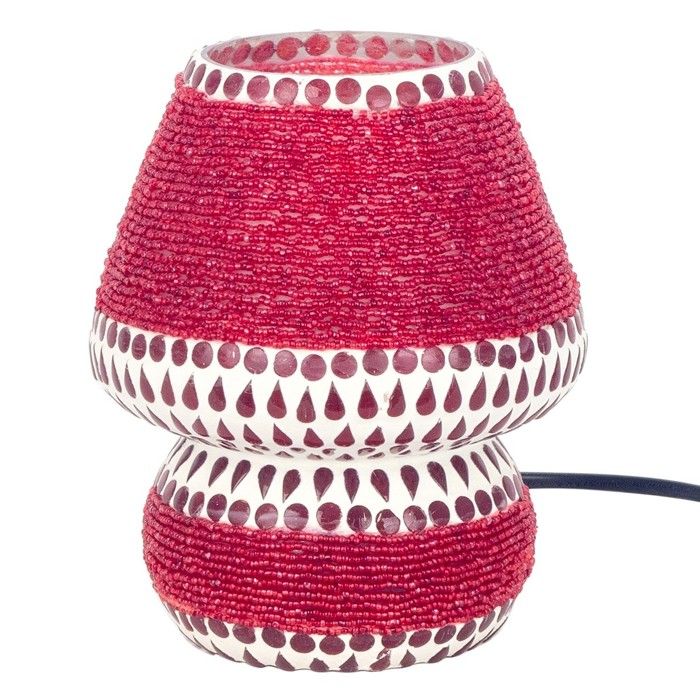 Signes Grimalt - ORIGEN Home Decor Lampe Mosaïque Lampes de Table Rouge 18x14x14cm