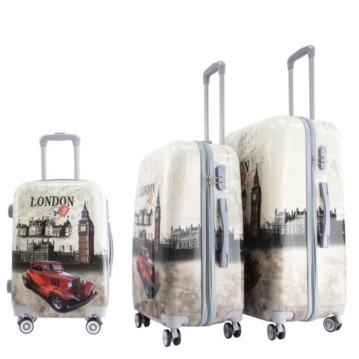 Valise Rigide Travelhouse London - Cadre Aluminium, 4 Roues Silencieuses, Serrure TSA - Plusieurs Tailles