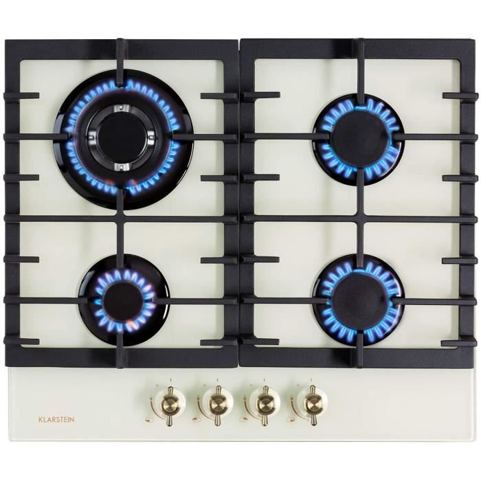 KLARSTEIN Victoria Plaque de cuisson gaz 4 feux, cuisinière à gaz