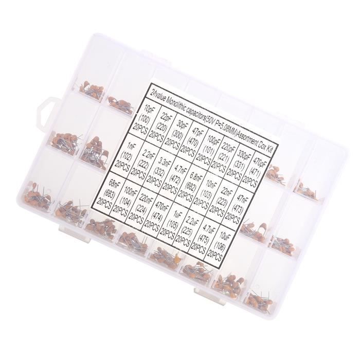 Kit Condensateurs Céramique Assortis - Tailles 0805 Et 1206 - Pack Neuf Pour Bricolage électronique
