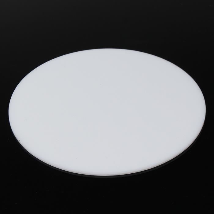 TEMPSA Plexiglas Disque Plaque Acrylique Rond Blanc Plastique Épaisseur  2.0mm Dia. 95mm - Cdiscount Bricolage