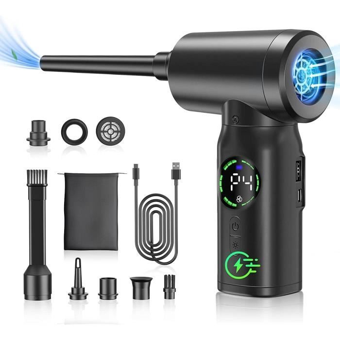 Souffleur D'Air Comprimé Rechargeable - 160000 Tr/min, 4 Vitesses - Pour Clavier, Voiture, Électronique - Cosyall
