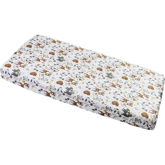 Lot De 2 Draps-housses Pour Lit Bébé - 100% Coton égyptien 200 Fils - 70x140 Cm - 12 Couleurs Arc-en-ciel