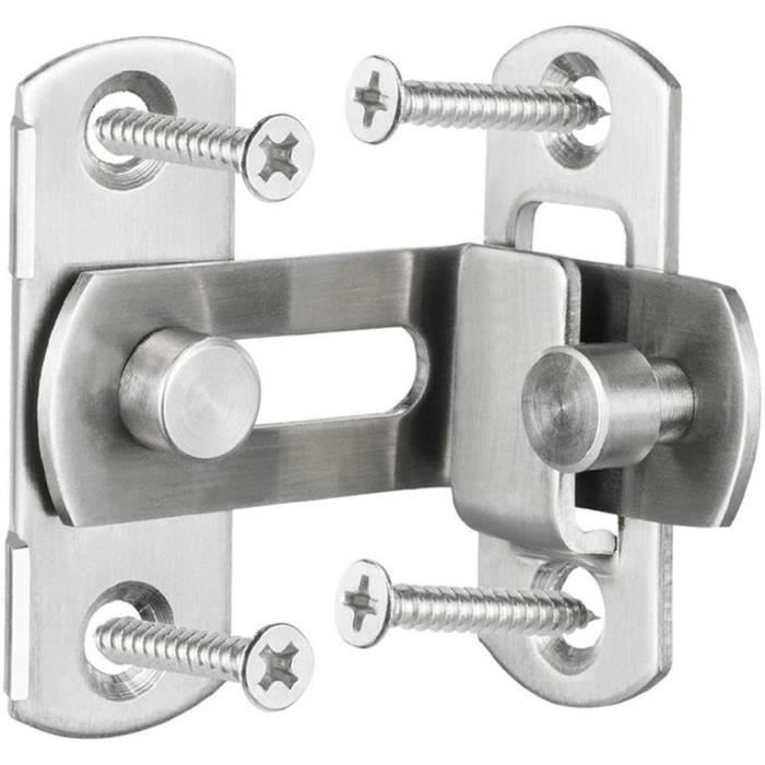 Lot De 6 Cadenas à Crémone 90° En Acier Inox - Longueur 125 Mm - Pour Armoire, Portail, Garage - Argenté