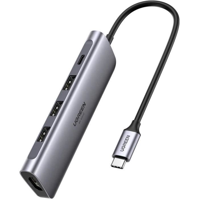 UGREEN – HUB USB 2.0 4K 60Hz Type C vers HDMI 100 RJ45 PD 3.0 W