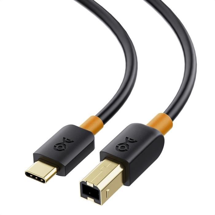 Cable Imprimante Usb C 2M (Cable Usb B Vers Usb C, Cãble Usb Type