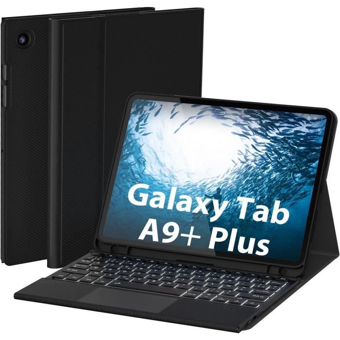 Coque Clavier Bluetooth Pour Doogee Tab A9+/A9 Pro+ 11 Pouces – AZERTY Rétroéclairé, 7 Couleurs, Détachable, Protection Complète - 9